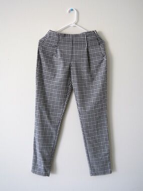 Houndstooth Straight-Leg Pants